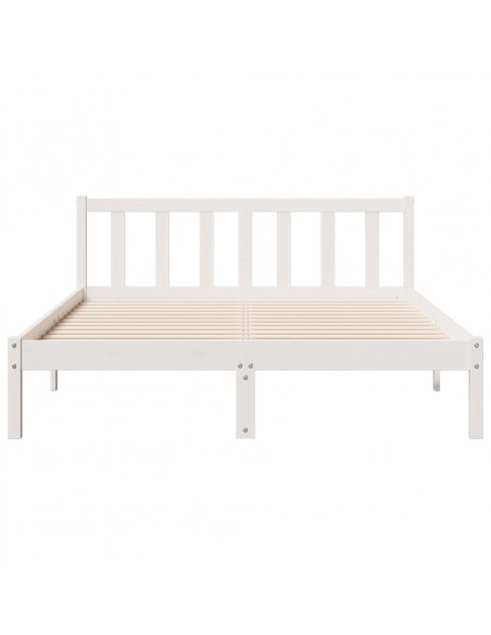 Letto Extra Lungo senza Materasso Bianco 140x220 cm in Pino