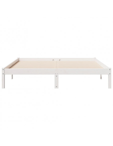 Letto Extra Lungo senza Materasso Bianco 180x200 cm in Pino