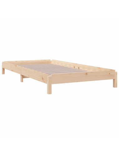 Letto Impilabile 75x190 cm in Legno Massello di Pino