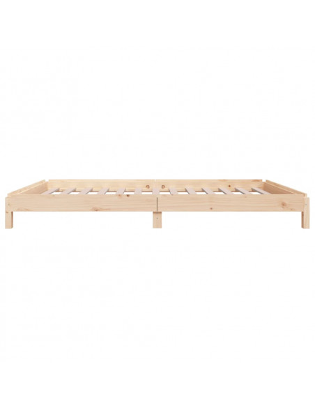Letto Impilabile 75x190 cm in Legno Massello di Pino