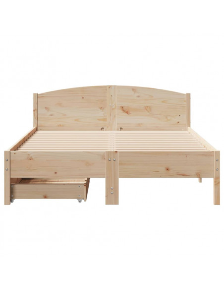 Letto senza Materasso 120x190 cm in Legno Massello di Pino