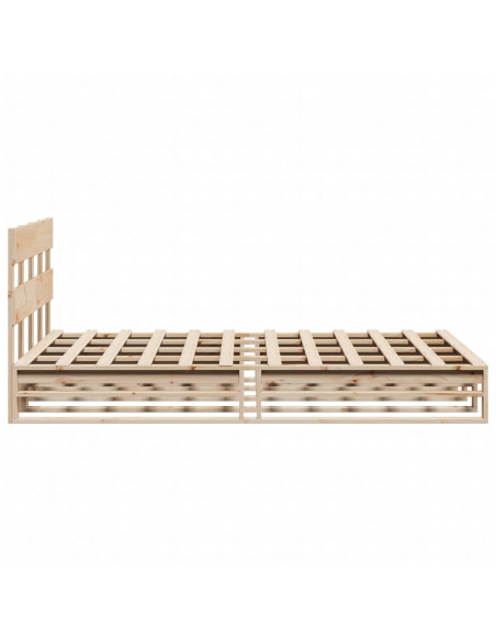 Letto senza Materasso 135x190 cm in Legno Massello di Pino