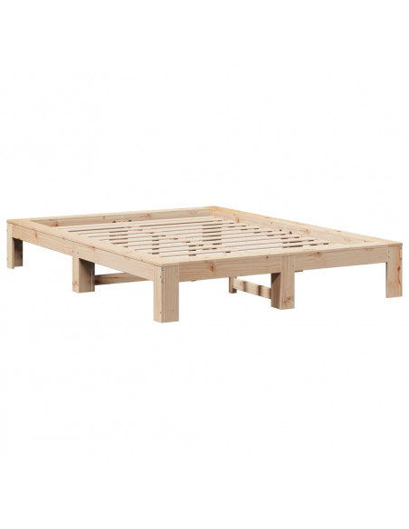 Letto senza Materasso 135x190 cm in Legno Massello di Pino
