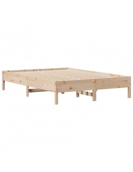 Letto senza Materasso 135x190 cm in Legno Massello di Pino