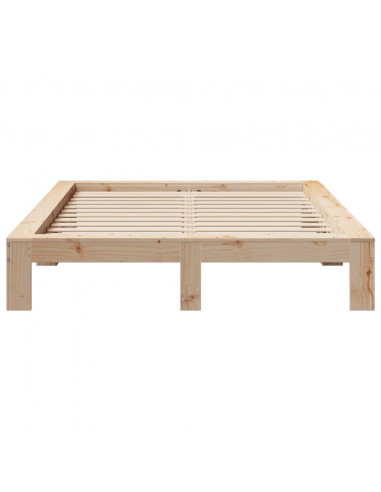 Letto senza Materasso 140x190 cm in Legno Massello di Pino