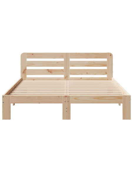 Letto senza Materasso 140x190 cm in Legno Massello di Pino