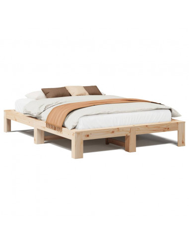 Letto senza Materasso 150x200 cm in Legno Massello di Pino