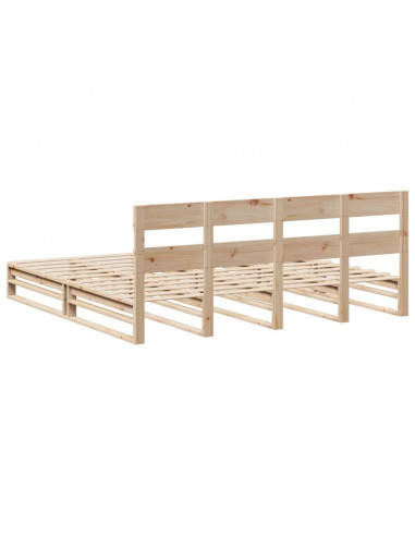 Letto senza Materasso 180x200 cm in Legno Massello di Pino