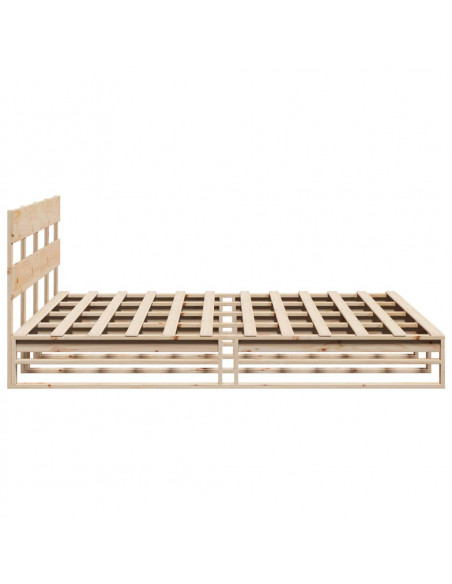 Letto senza Materasso 200x200 cm in Legno Massello di Pino