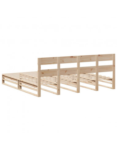 Letto senza Materasso 200x200 cm in Legno Massello di Pino