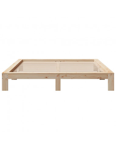 Letto senza Materasso 200x200 cm in Legno Massello di Pino