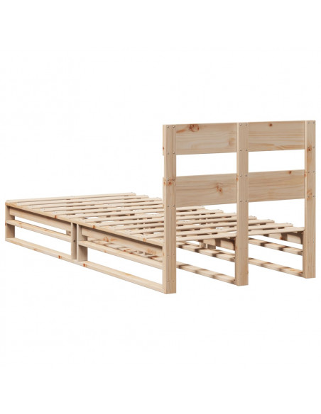 Letto senza Materasso 90x190 cm in Legno Massello di Pino