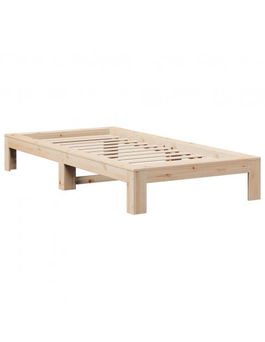 Letto senza Materasso 90x190 cm in Legno Massello di Pino