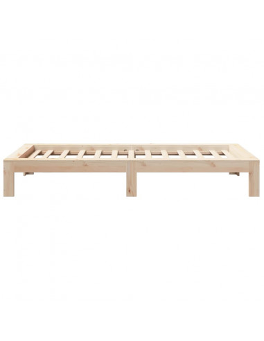 Letto senza Materasso 90x190 cm in Legno Massello di Pino