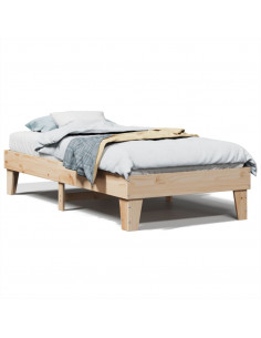 Letto senza Materasso 90x190 cm in Legno Massello di Pino 2