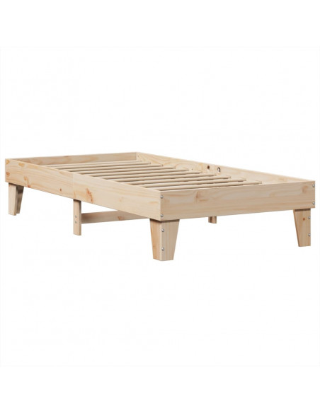 Letto senza Materasso 90x190 cm in Legno Massello di Pino