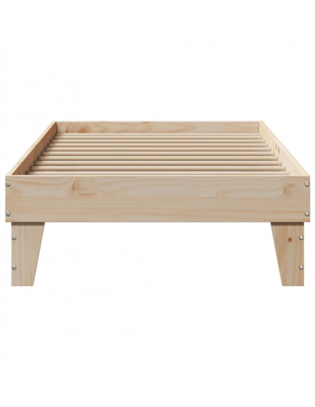 Letto senza Materasso 90x190 cm in Legno Massello di Pino