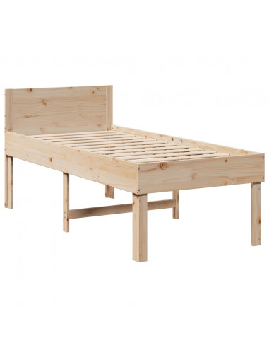 Letto senza Materasso 90x190 cm in Legno Massello di Pino