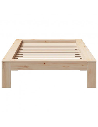 Letto senza Materasso 90x200 cm in Legno Massello di Pino