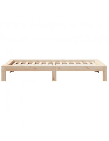 Letto senza Materasso 90x200 cm in Legno Massello di Pino