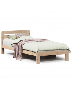 Letto senza Materasso 90x200 cm in Legno Massello di Pino 2