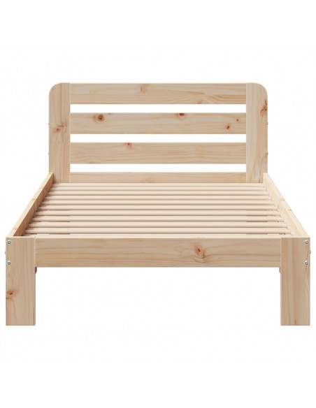 Letto senza Materasso 90x200 cm in Legno Massello di Pino