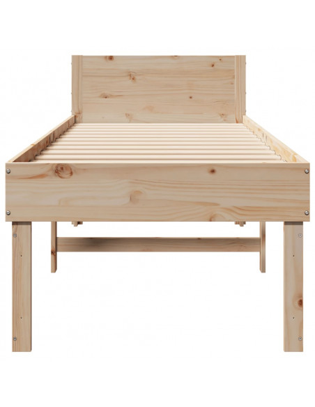 Letto senza Materasso 90x200 cm in Legno Massello di Pino