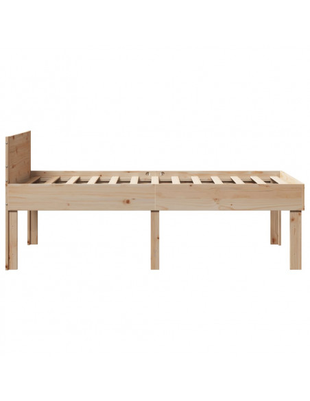 Letto senza Materasso 90x200 cm in Legno Massello di Pino