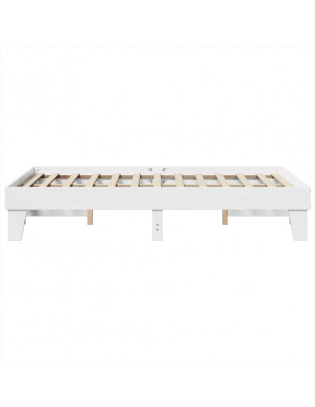 Letto senza Materasso Bianco 120x190 cm Legno Massello di Pino