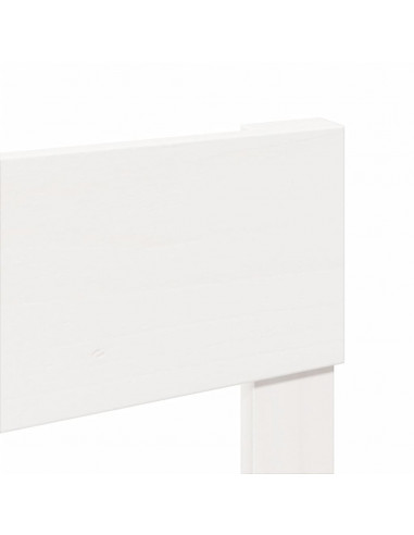Letto senza Materasso Bianco 120x200 cm Legno Massello di Pino