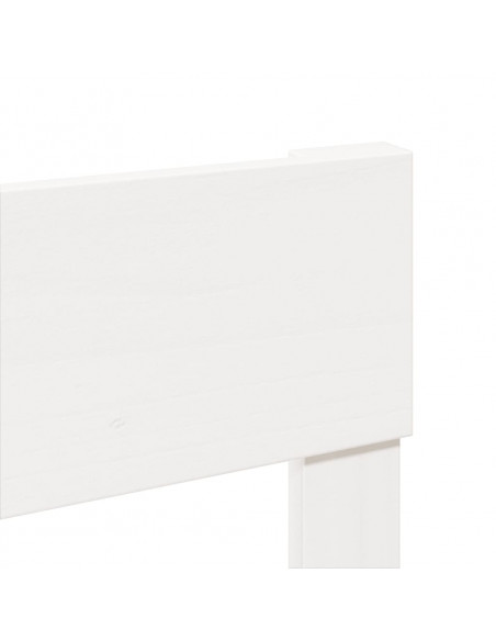 Letto senza Materasso Bianco 135x190 cm Legno Massello di Pino