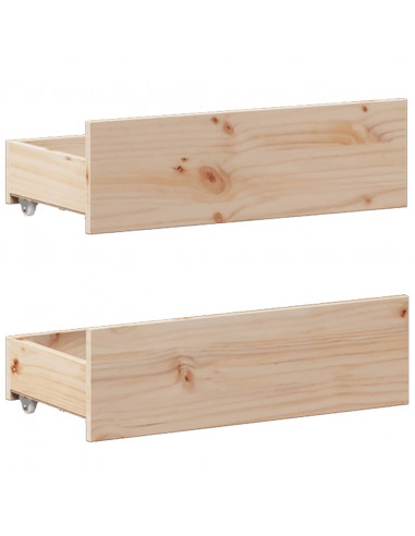 Letto senza Materasso con Testiera 160x200 cm in Legno di Pino