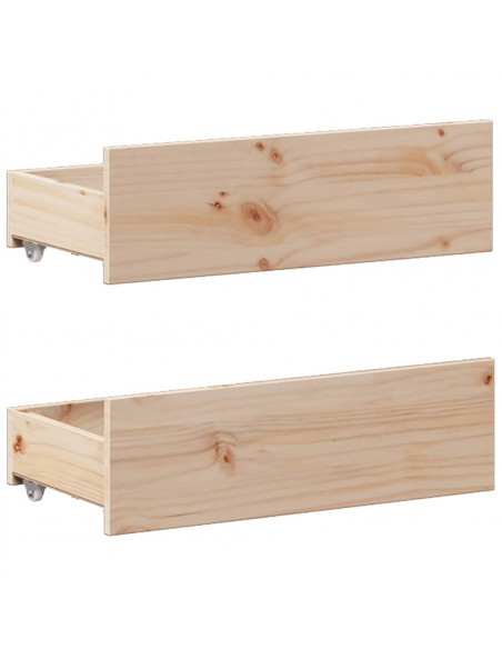 Letto senza Materasso con Testiera 160x200 cm in Legno di Pino