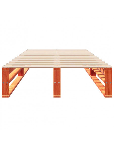 Letto senza Materasso Marrone Cera 100x200 cm in Legno di Pino