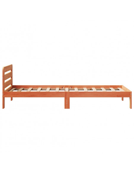 Letto senza Materasso Marrone Cera 100x200 cm in Legno di Pino
