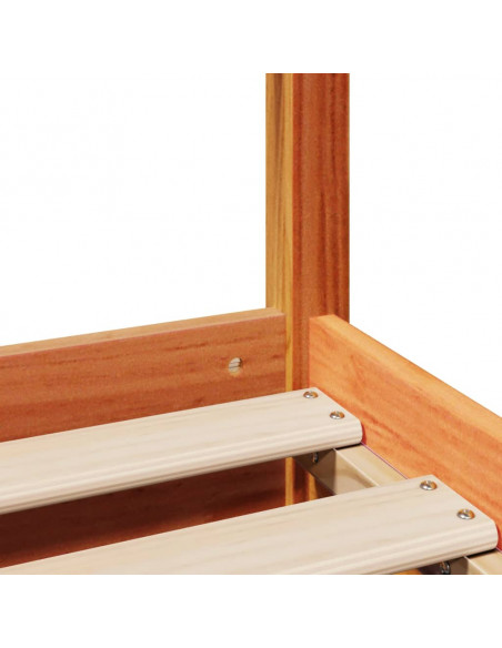 Letto senza Materasso Marrone Cera 100x200 cm in Legno di Pino