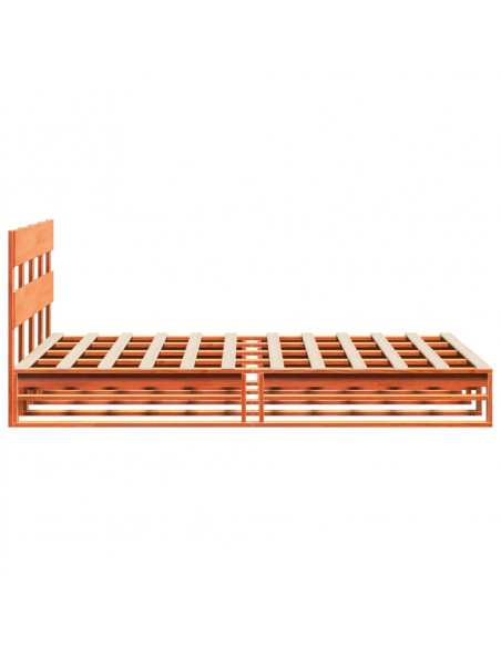 Letto senza Materasso Marrone Cera 120x190 cm in Legno di Pino