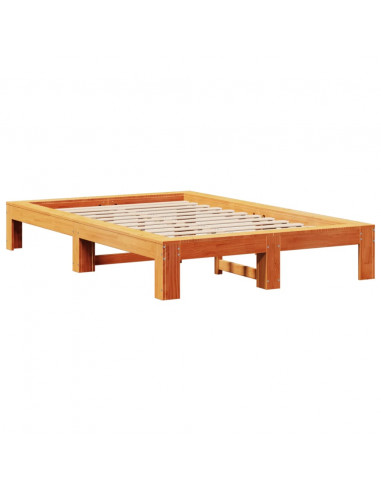 Letto senza Materasso Marrone Cera 120x190 cm in Legno di Pino