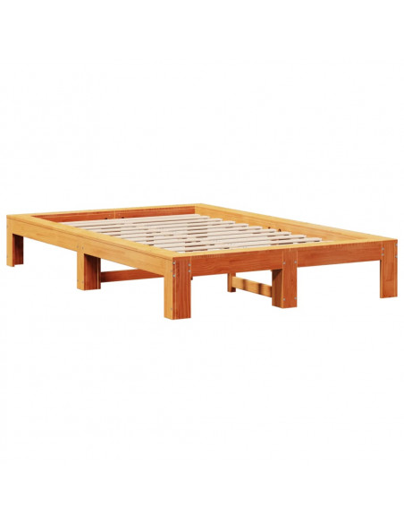 Letto senza Materasso Marrone Cera 120x190 cm in Legno di Pino