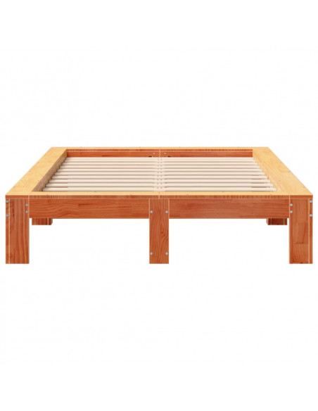 Letto senza Materasso Marrone Cera 120x190 cm in Legno di Pino