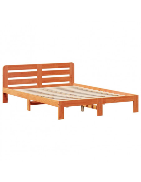Letto senza Materasso Marrone Cera 120x190 cm in Legno di Pino