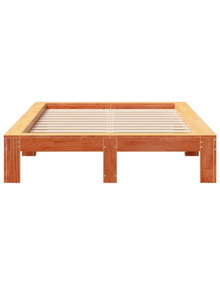 Letto senza Materasso Marrone Cera 120x200 cm in Legno di Pino