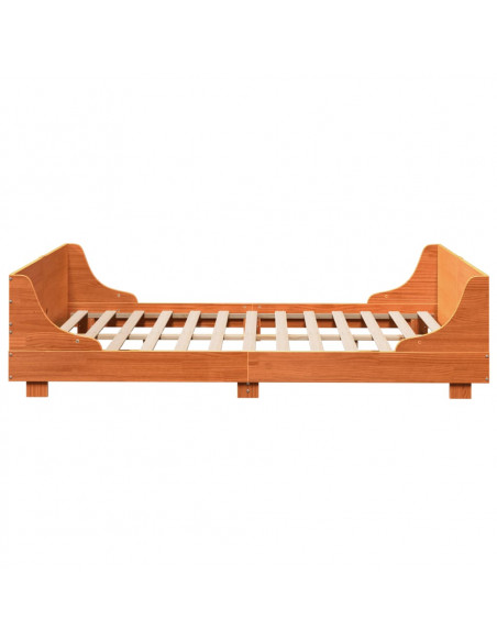 Letto senza Materasso Marrone Cera 140x190 cm in Legno di Pino