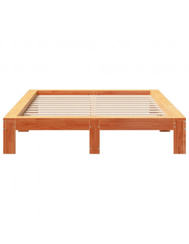 Letto senza Materasso Marrone Cera 160x200 cm in Legno di Pino