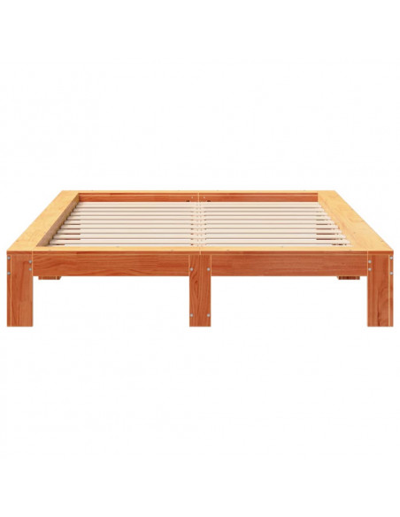 Letto senza Materasso Marrone Cera 160x200 cm in Legno di Pino