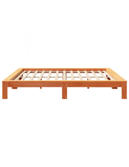 Letto senza Materasso Marrone Cera 180x200 cm in Legno di Pino