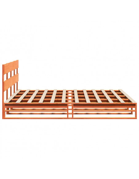 Letto senza Materasso Marrone Cera 180x200 cm in Legno di Pino