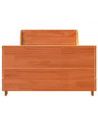 Letto senza Materasso Marrone Cera 75x190 cm in Legno di Pino