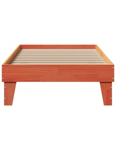 Letto senza Materasso Marrone Cera 75x190 cm in Legno di Pino