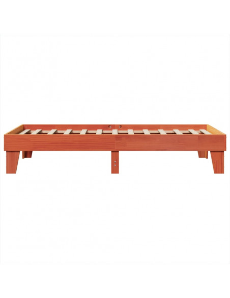 Letto senza Materasso Marrone Cera 75x190 cm in Legno di Pino